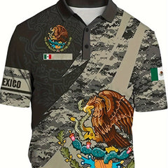 Eagle Camo Men's Polo Shirt Golf Tennis Casual Fit