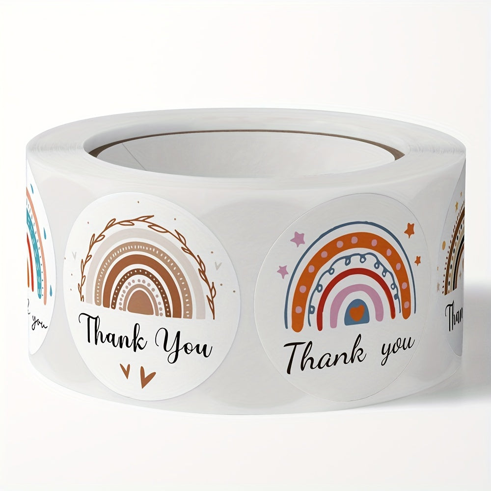 500pcs Rainbow Thank You Stickers for Wedding Birthday Party DIY Craft Decor
