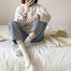 Striped Twist Textured Socks Women's Stockings