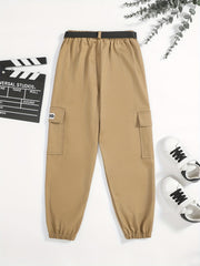 Kids Regular Cargo Pants For Spring & Summer & Autumn
