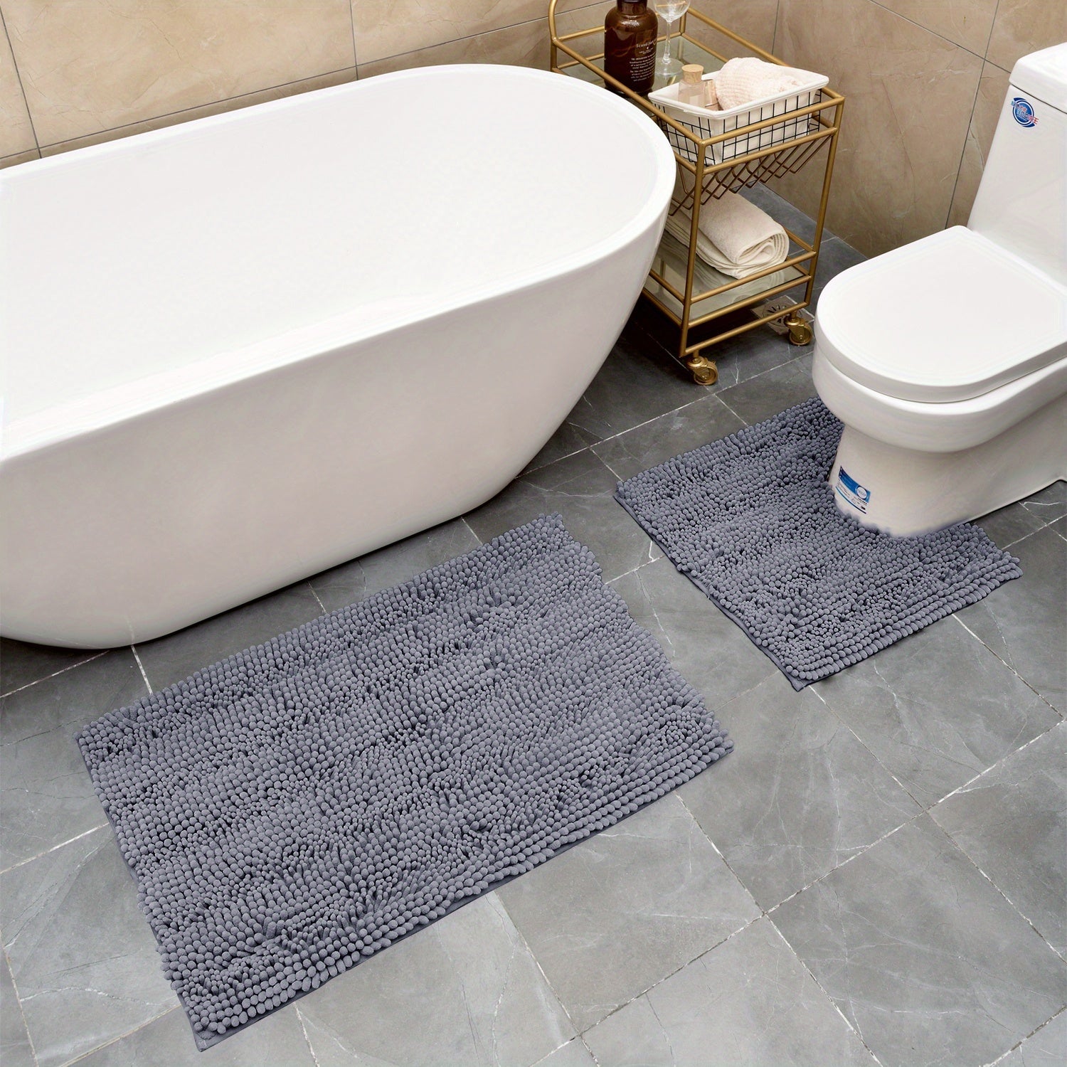 Chenille Plush Non-slip Bathroom Floor Mat