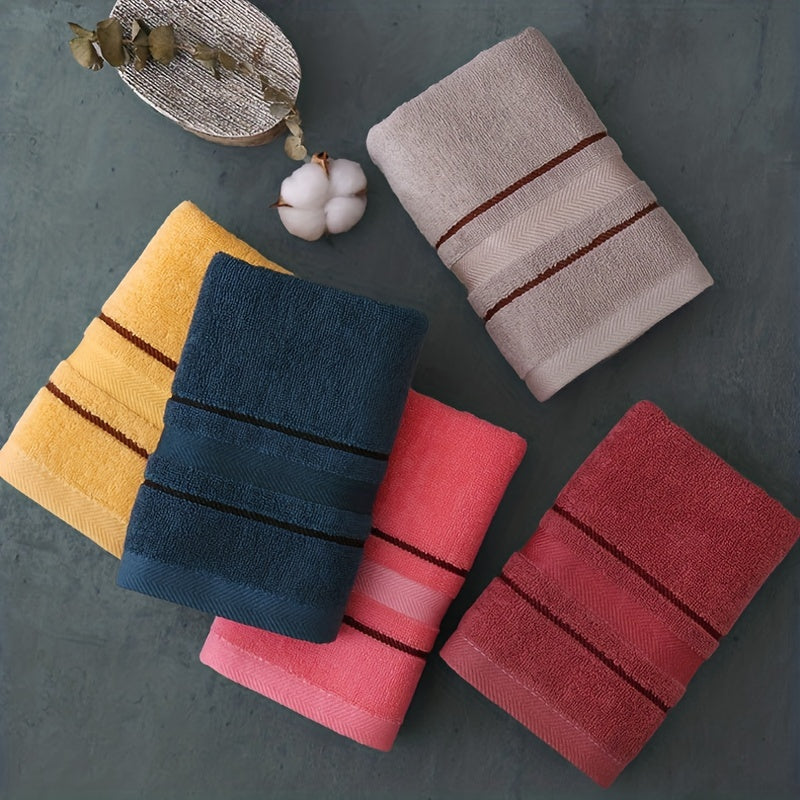 5pcs Cotton Face Towel Soft Hand Towel High Absorbency Bath Adult Towel