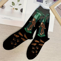 Men's Hip Hop Funny Pattern Crew Socks