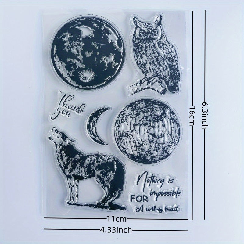 Moon Hand Clear Stamps Reusable Stationery Cartoon Stamps For Card Making