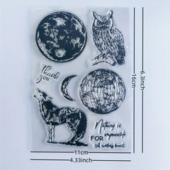 Moon Hand Clear Stamps Reusable Stationery Cartoon Stamps For Card Making