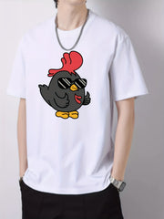 Men's Vintage Crew Neck Tee Short Sleeve Loose Fit Top