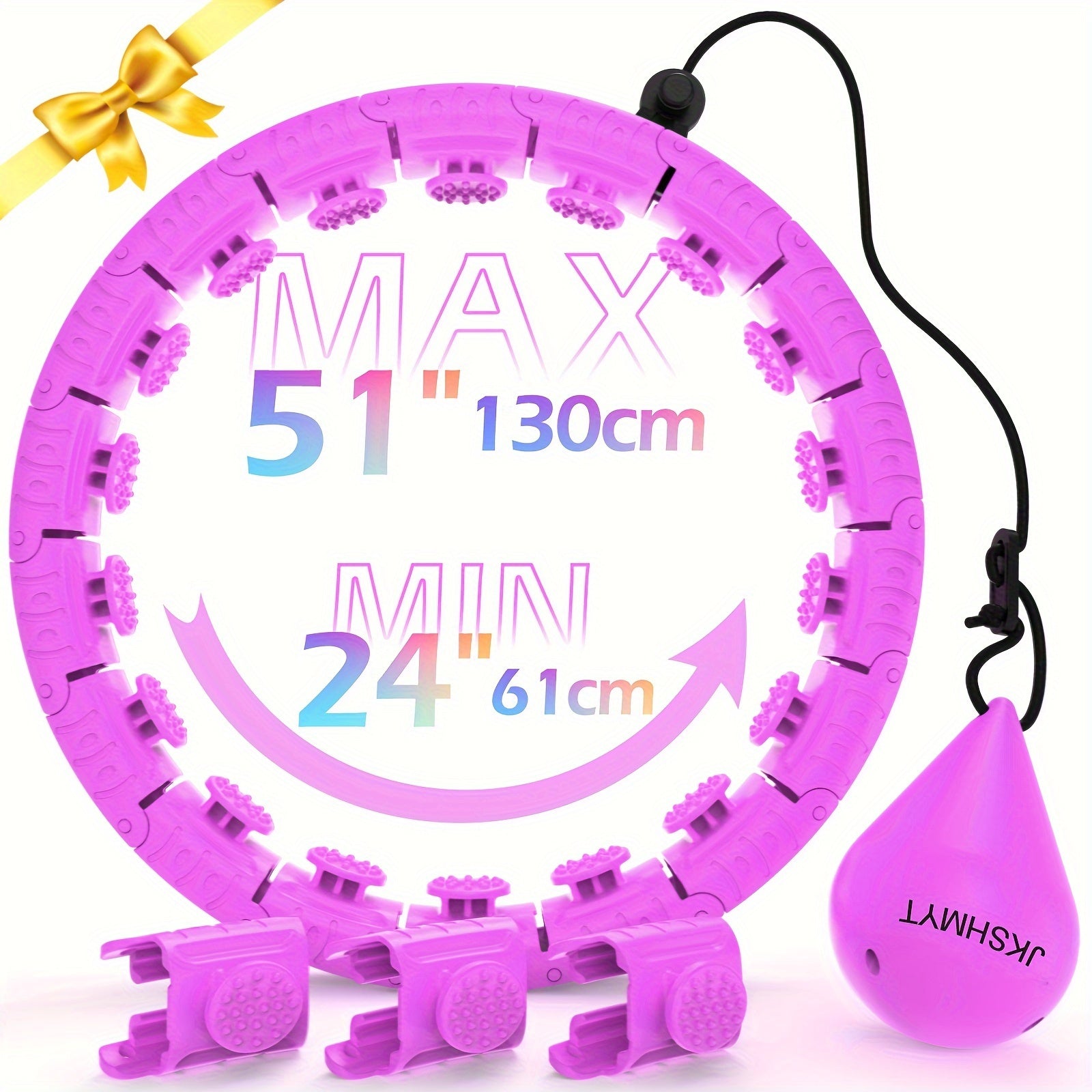 JKSHMYT Weighted Exercise Circle 51in Fitness Hoop Equipment Women