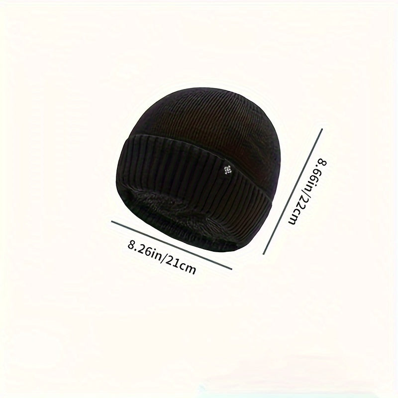 Winter Knit Hat Velvet Ski Hat Ear Protection Men Women Warm Thickened
