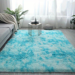 Ultra Soft Plush Rainbow Area Rug Non-slip Fluffy Shaggy Rug