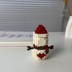Charming Snowman Building Blocks Colorful Durable ABS Material