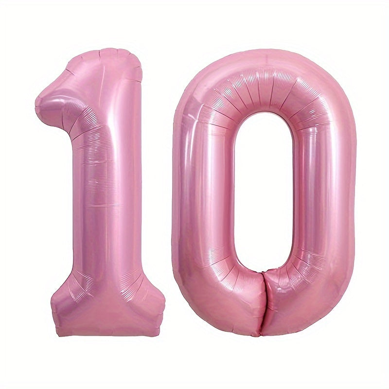 2pcs Pink Number Balloon 101 6 Cm Aluminum Foil Mylar Balloon