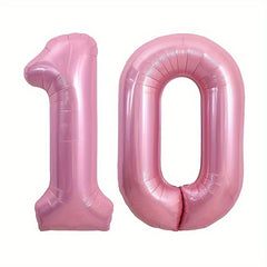 2pcs Pink Number Balloon 101 6 Cm Aluminum Foil Mylar Balloon