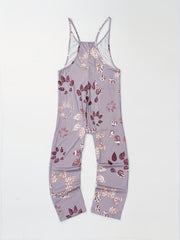 Floral Print Spaghetti Strap Jumpsuit Boho Sleeveless Wide Leg Jumpsuit