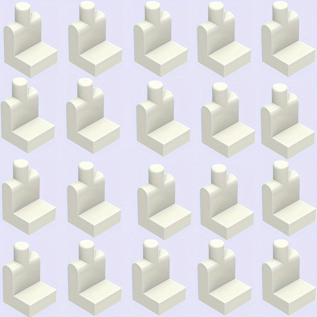 20pcs Building Block Fences, Three Colors for DIY Projects