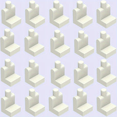 20pcs Building Block Fences, Three Colors for DIY Projects