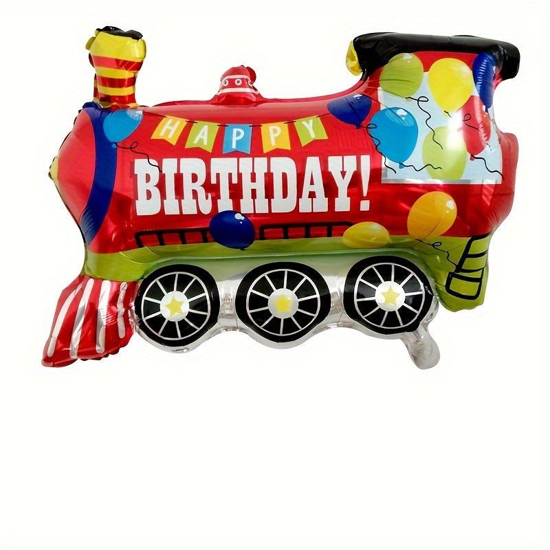 Cartoon Transportation Vehicle Aluminum Film Balloons for Happy Birthday