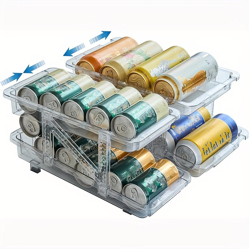 Telescopic Beverage Storage Box Double Layer Rack