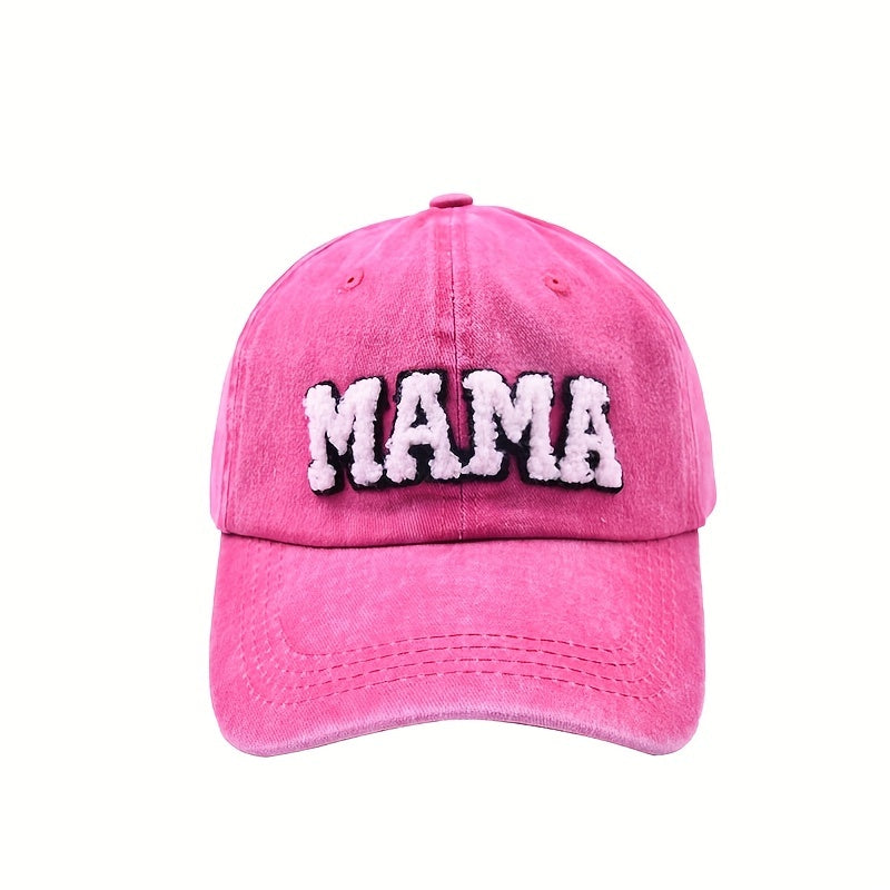 Adjustable Parent Child Baseball Caps With Mini And Mama Letter Embroidery