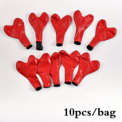 10pcs Red Love Heart Wedding Balloons Valentines Wedding Engagement Decor