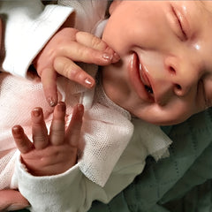 50 Cm Full Body Vinyl Reborn Dolls Realistic Smile Baby Dolls For Gift