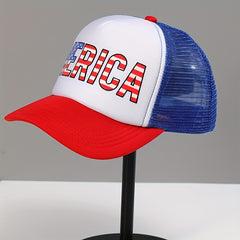 Merica Flag Baseball Cap Mesh Trucker Hat Adjustable Hip Hop Sun Hats
