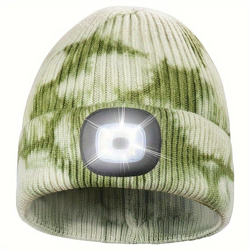 2pcs USB Rechargeable LED Cap Tie Dyed Hat