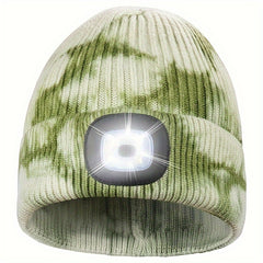2pcs USB Rechargeable LED Cap Tie Dyed Hat