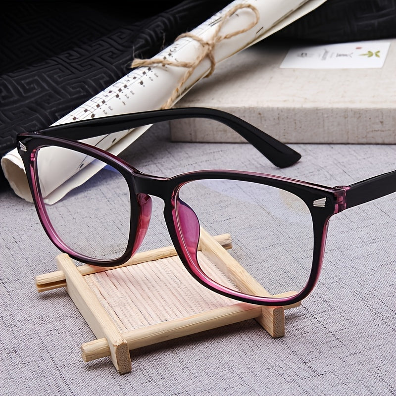 Transparent Computer Glasses Big Frame Anti Light Protective Glasses