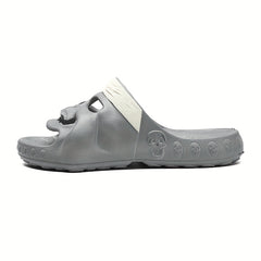 Men's Skull Slides Non Slip Slippers Open Toe Shoes