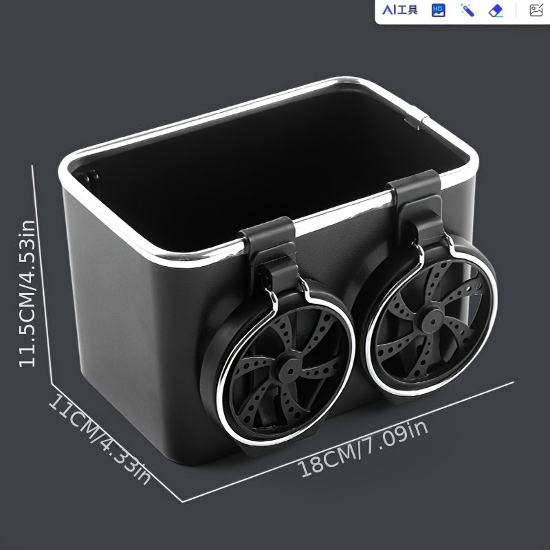Car Armrest Storage Box Cup Holder Organizer