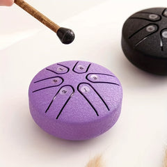Steel Tongue Drum 7 62 Cm 6 Notes Hand Percussion Instrument Portable Saucer