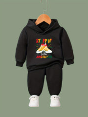 Shoes Print 2pc Hoodie Jogger Set Girls Sports