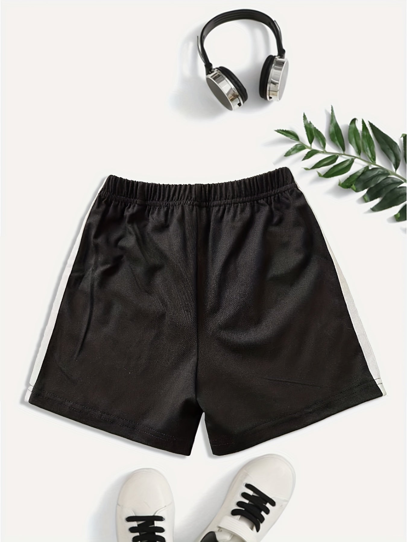Striped Print Boys Comfortable Creative Shorts Casual Quick drying Shorts