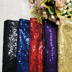 5 Yards Sequin Fabric Glitter Embroidery DIY Sewing Table Runner Tablecloth