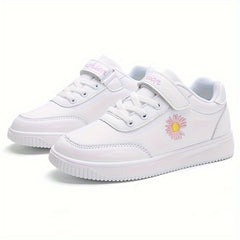 Girl's Flower Pattern Skate Shoes Non Slip Casual Sneakers