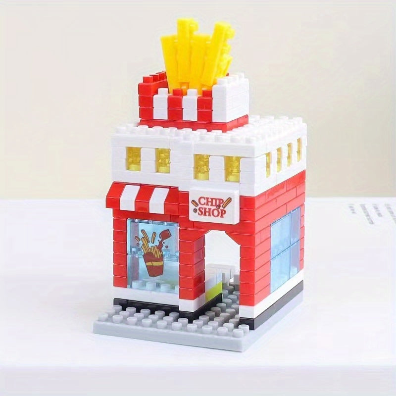 City Street Scene 3D Puzzle Toy w/ Diamond Bricks ABS Material