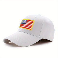 Men American Flag Patch Baseball Cap for Outdoor Travel