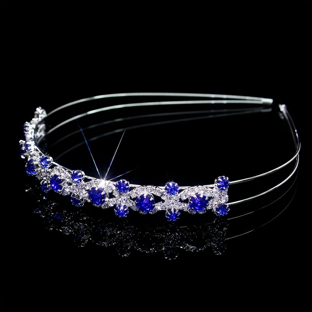 Rhinestone Queen Crown Tiara Headband Wedding Hair Accessory