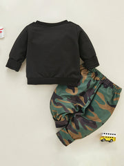 Baby Boys Camo Outfit Sweatshirts & Pants Set