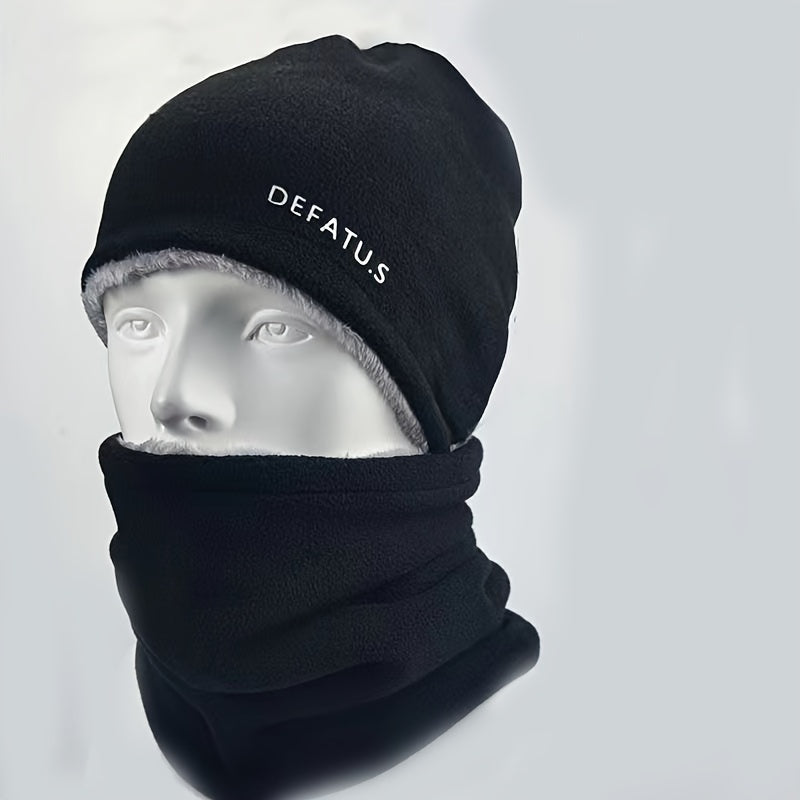 Men's Winter Windproof Mask Neck Cover Hat Dual purpose Plus Velvet