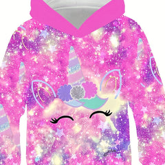 Boys Glitter Star Graphic Hoodie Sweatshirt for Fall