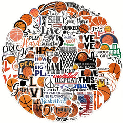 100 Basketball Stickers Vinyl Waterproof Decals for Water Bottle Laptop