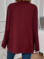 Solid Knit Cardigan Long Sleeve Open Front Casual Cardigan