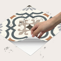 9pcs Morocco Tile Peel And Stick 20x20 Printed Waterproof V