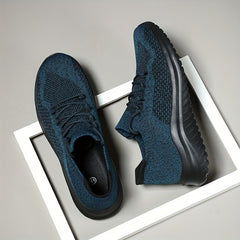 Men's Breathable Knit Sneakers for Running