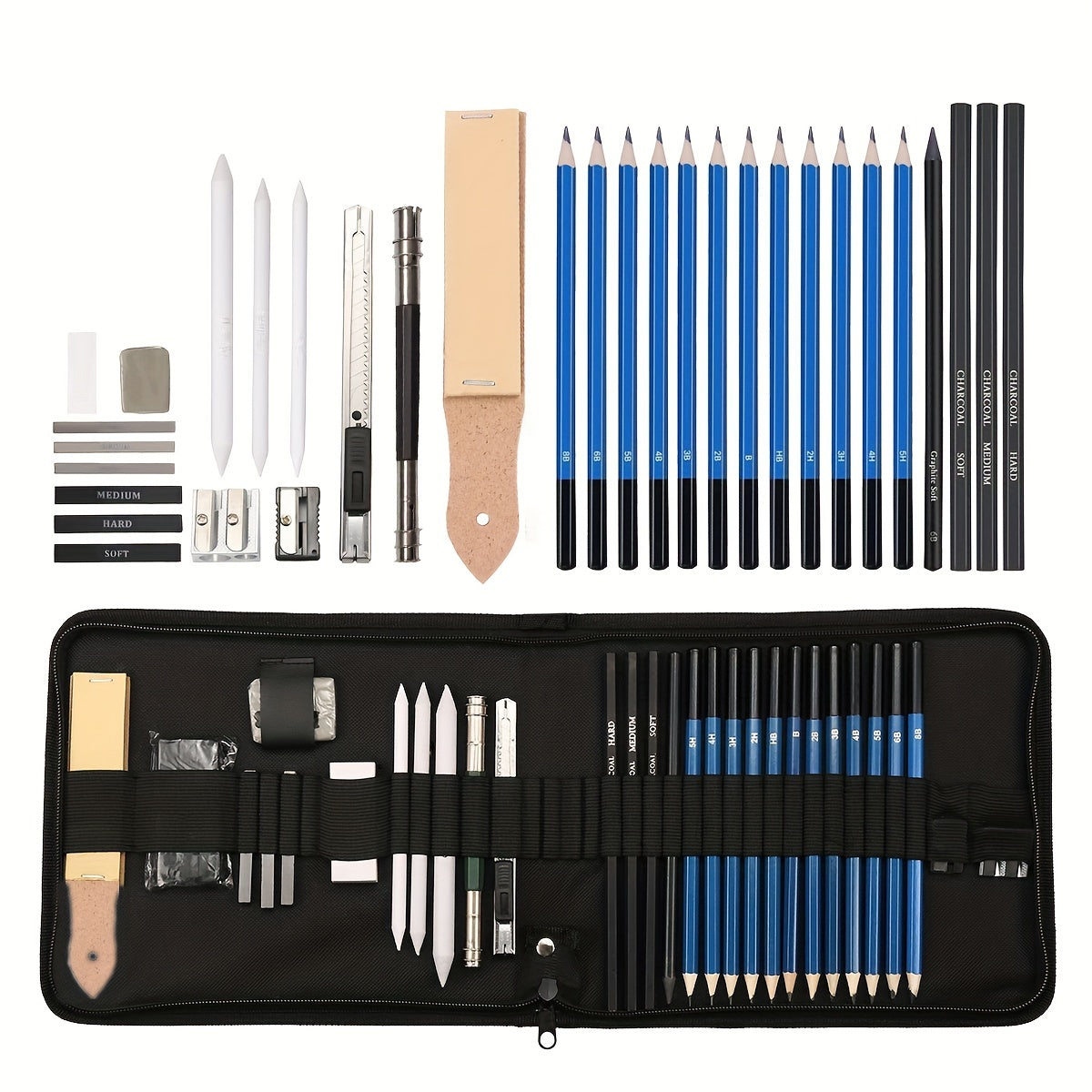 Art 32 Pack Drawing Pencils Set Professional Drawing Art Kit