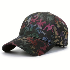 Graffiti Print Baseball Cap Hip Hop Mesh Unisex Dad Hats Lightweight Adjustable