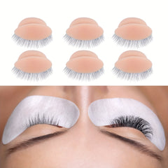 6 Pairs Replaceable Eyelids for Eyelash Training & Makeup Extension