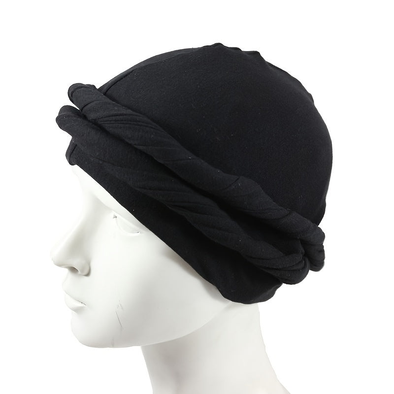 Vintage Twist Head Wrap Durag Ethnic Style Turban Men