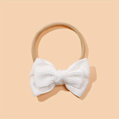 Baby Girls Bowknot Sweet Headband Soft Elastic Nylon Hairband